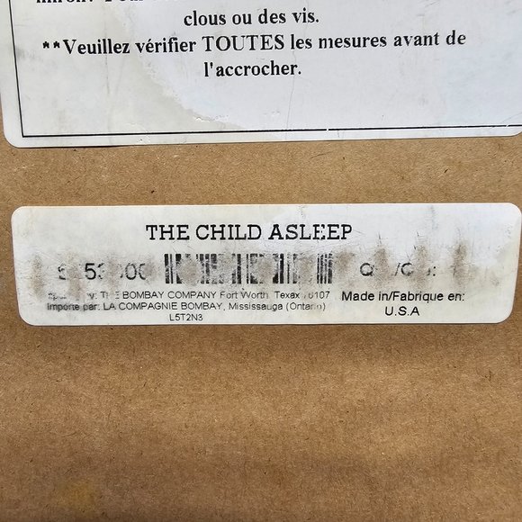 Home Wall Decor The Child Asleep Gold Leaf Frame Hand Crafted Picture Bombay Co. - Picture 6 of 16